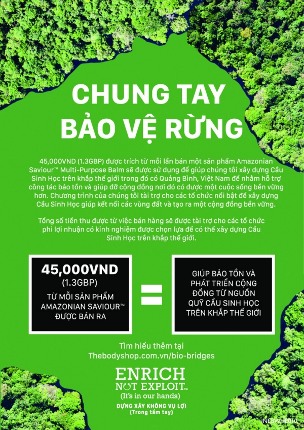 The Body Shop ra mắt dòng sản phẩm Amazonian Multi-Purpose Balm