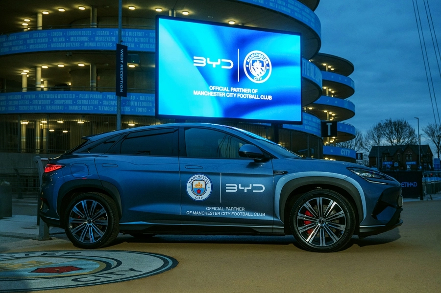 BYD trở thành đối tác chính thức của CLB bống đá Manchester City
