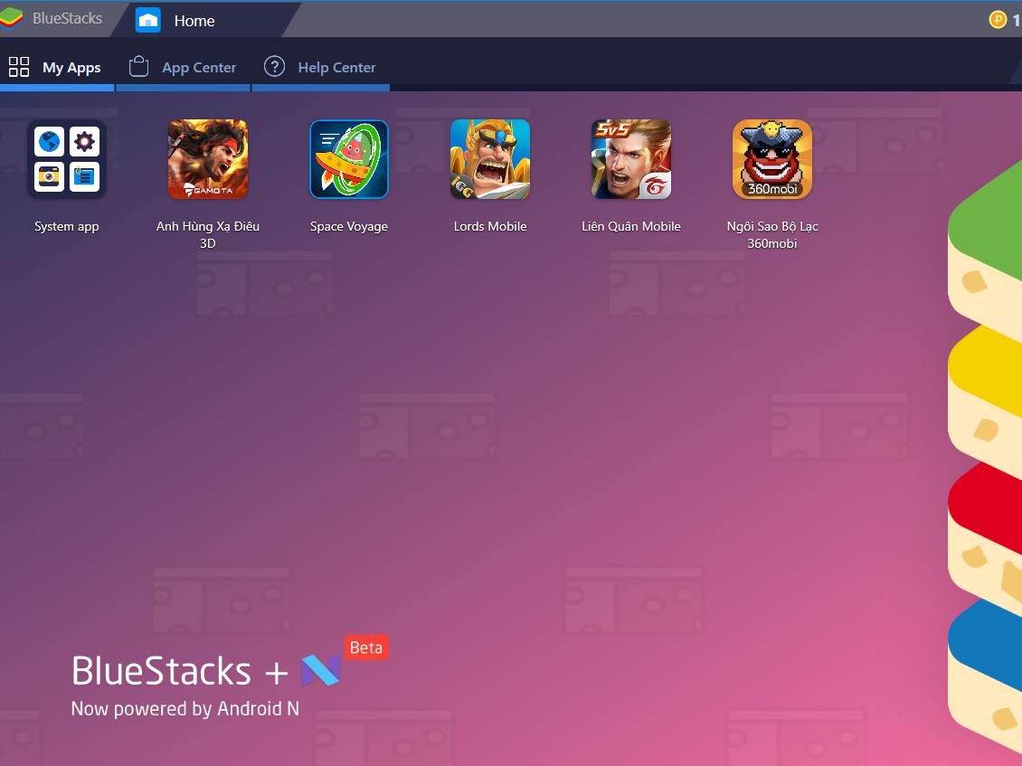 BlueStacks trình giả lập chơi game trên nền Windows hỗ trợ Android N