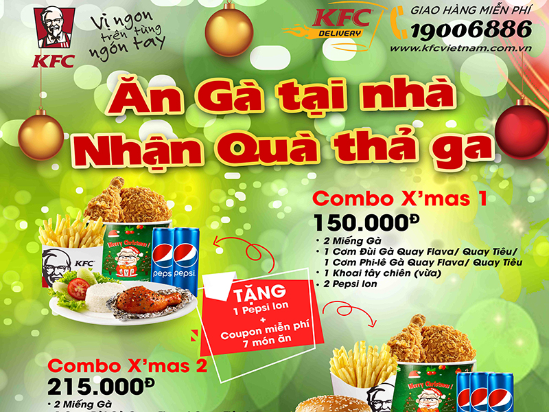 KFC: Ăn gà tại nhà - Nhận quà thả ga