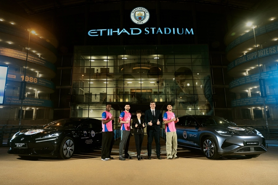 BYD trở thành đối tác chính thức của CLB bống đá Manchester City