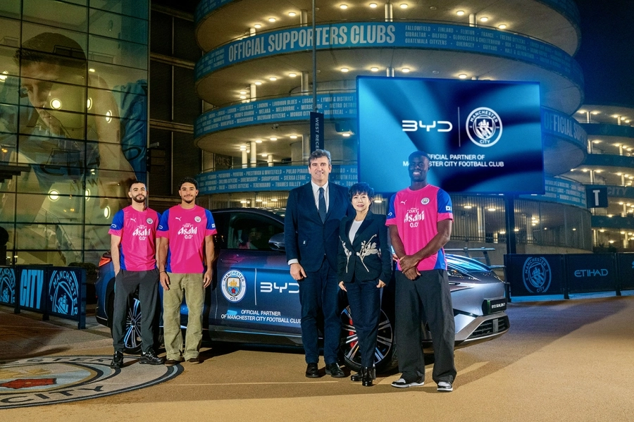 BYD trở thành đối tác chính thức của CLB bống đá Manchester City