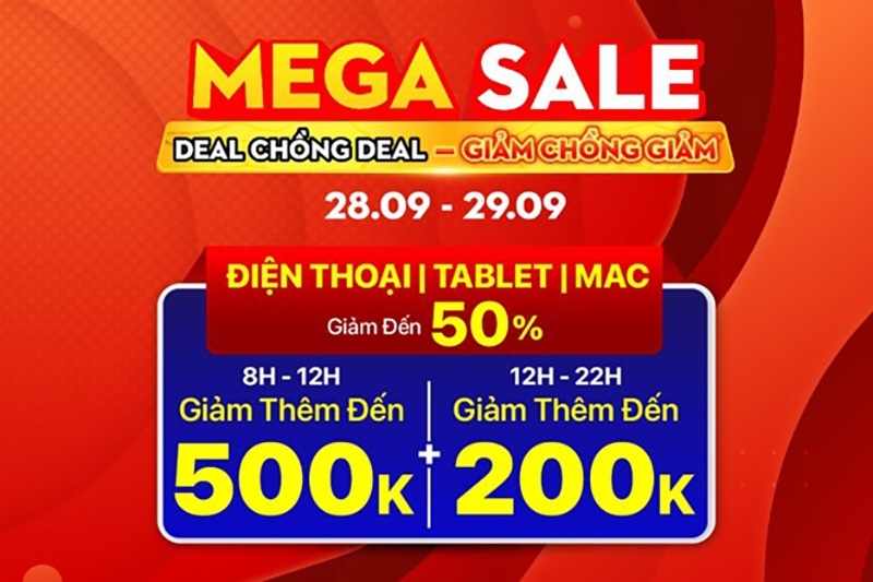 Di Động Việt tung deal sốc cuối tháng 9 thông qua chương trình ưu đãi Mega Sale