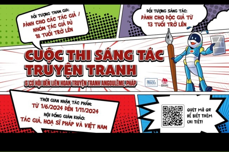 Viện Pháp tại Việt Nam và NXB Kim Động phát động cuộc thi Sáng Tác Truyện Tranh