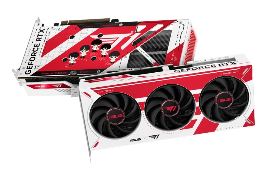 ASUS ra mắt card đồ họa GeForce RTX 5070 và RTX 5060 Ti phiên bản nhà vô địch thế giới League of Legends T1