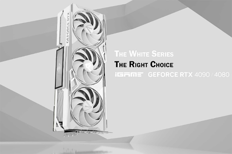 COLORFUL ra mắt đôi card đồ họa phiên bản màu trắng iGame Geforce RTX 4090 và RTX 4080 White Limited Edition