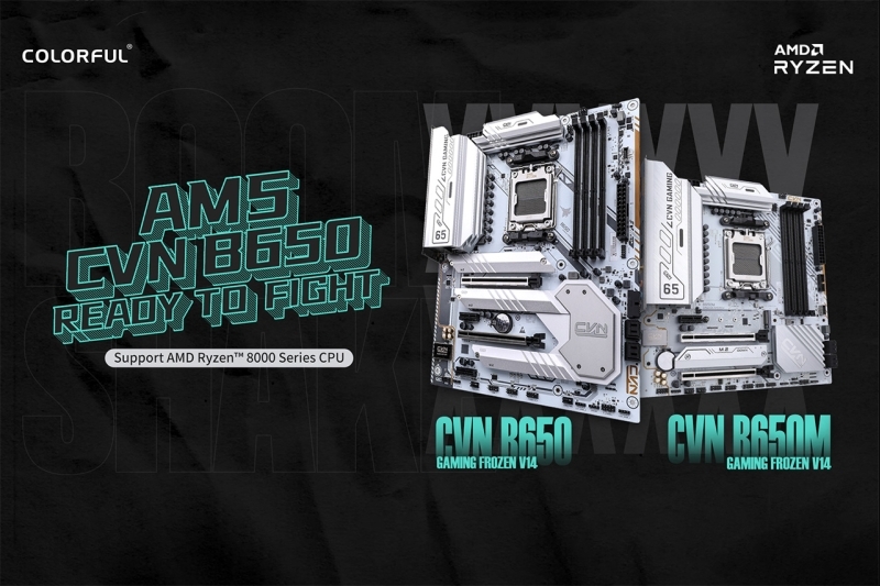 COLORFUL CVN B650M Gaming Frozen sẵn sàng cho AMD Ryzen 8000 series