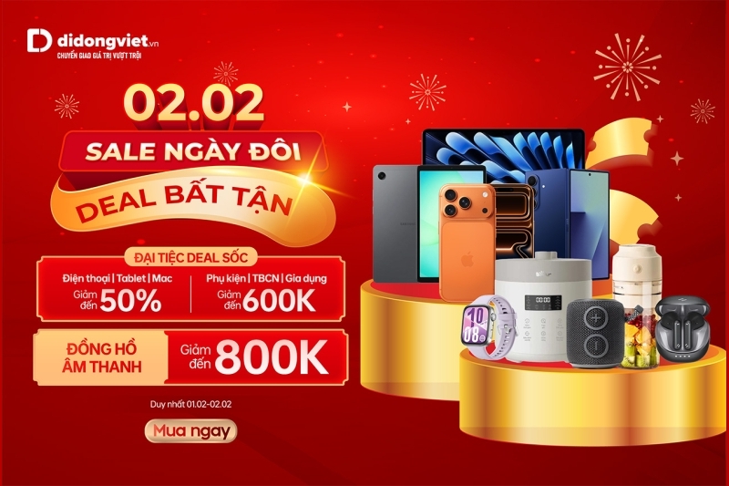 Sắm iPhone 17 Pro, Galaxy Z Fold7 du xuân với giá sốc, phụ kiện chỉ từ 45.000 đồng