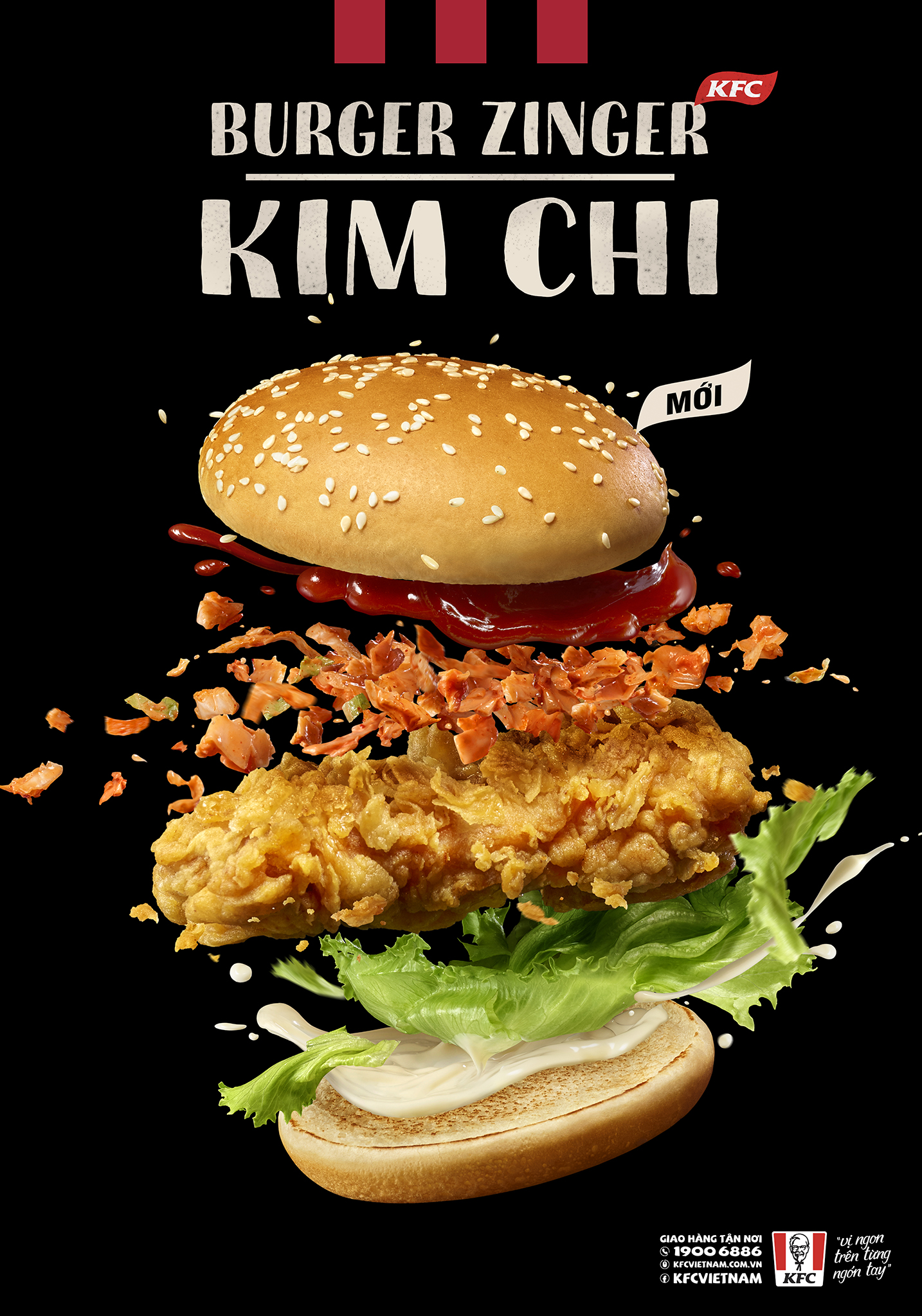 Burger Zinger Kim Chi – Thơm Ngon Đậm Vị! 