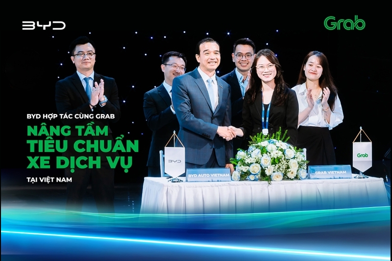 BYD hợp tác cùng Grab Việt Nam thúc đẩy nhu cầu sử dụng xe điện tại Việt Nam