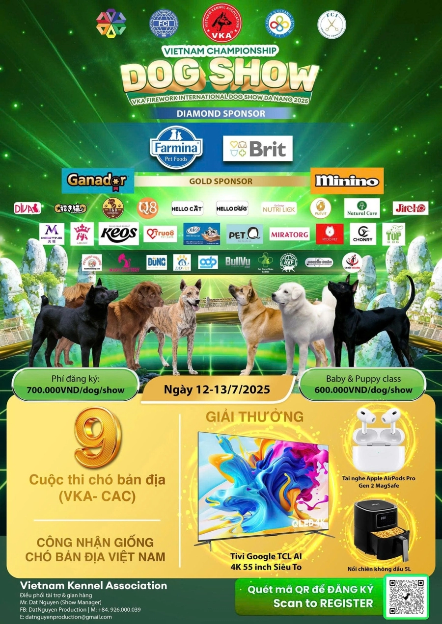 VKA Firework International Dog Show - Đà Nẵng 2025: Kết nối đam mê, bùng nổ cảm xúc cùng pháo hoa quốc tế
