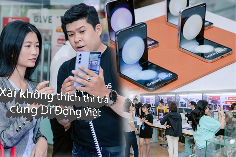 Di Động Việt áp dụng chính sách 'Xài không thích thì trả' cho dòng smartphone màn hình gập Samsung Galaxy Z Fold5/ Z Flip5