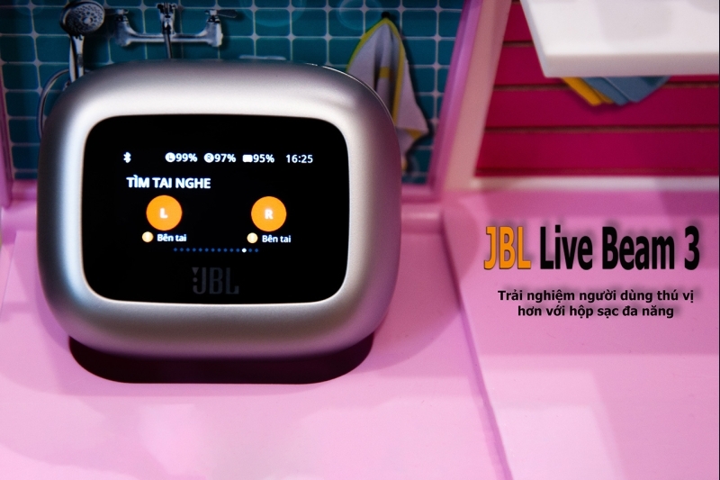 JBL Live Beam 3: Hộp sạc thông minh, cho trải nghiệm tai nghe khác biệt