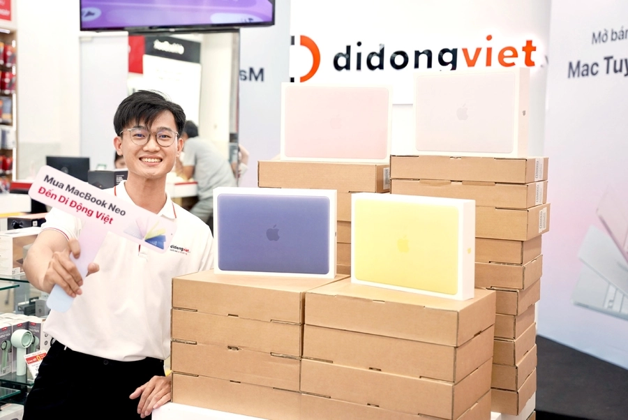 Trả hàng sớm và mở bán chính thức MacBook Neo, Di Động Việt ưu đãi lên đến 5 triệu đồng