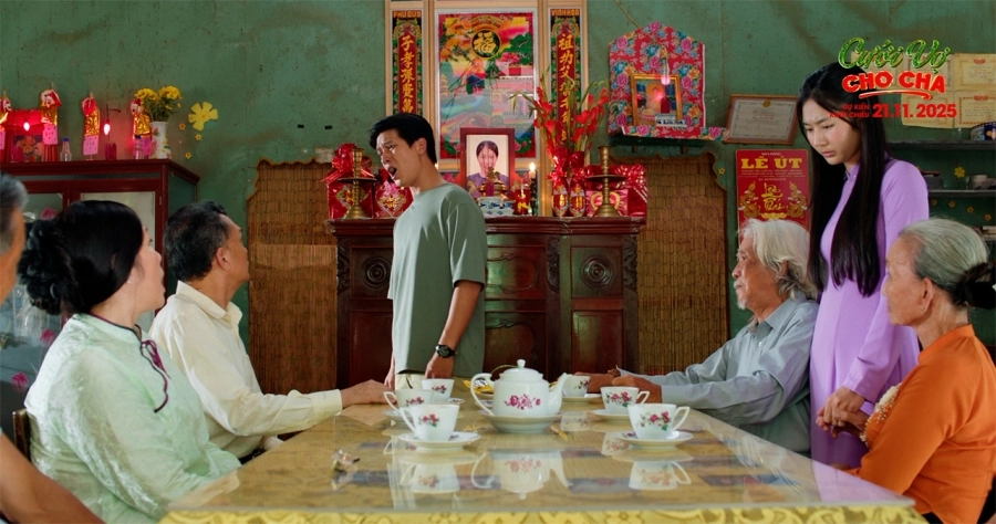 Phim diện ảnh Cưới Vợ Cho Cha hé lộ câu chuyện gia đình giằng xé qua teaser trailer và poster trái ngược