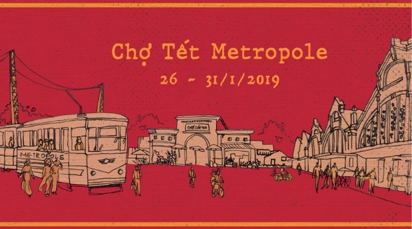 Bước lên chuyến tàu điện leng keng tới Chợ Tết Metropole 2019