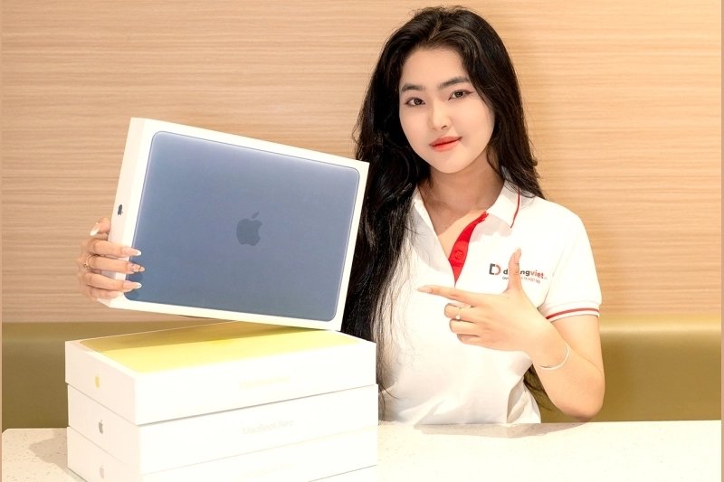 Trả hàng sớm và mở bán chính thức MacBook Neo, Di Động Việt ưu đãi lên đến 5 triệu đồng