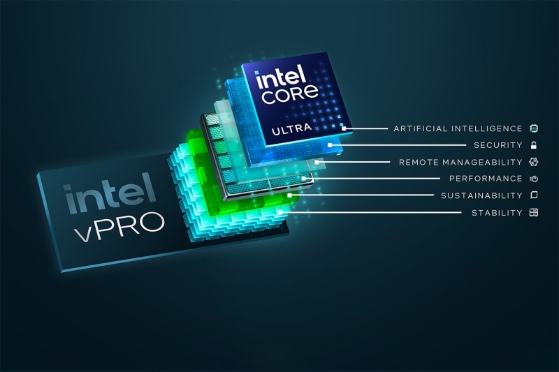 MWC 2024: Intel giới thiệu dòng PC AI với nền tảng Intel vPro mới và được trang bị CPU Intel Core Ultra