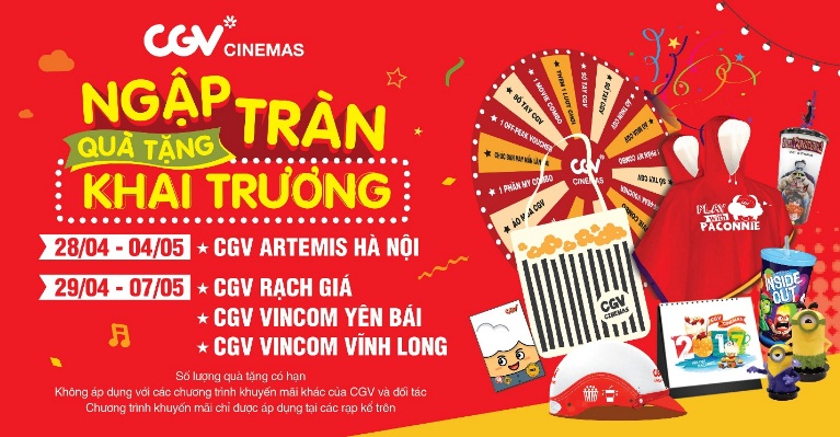 CGV Việt Nam đồng loạt khai trương 4 cụm rạp mới