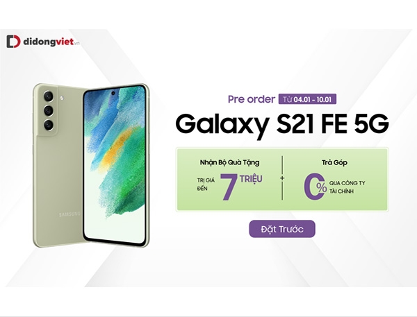 Đến Di Động Việt, đặt trước Samsung Galaxy S21 FE 5G và nhận quà 'to'