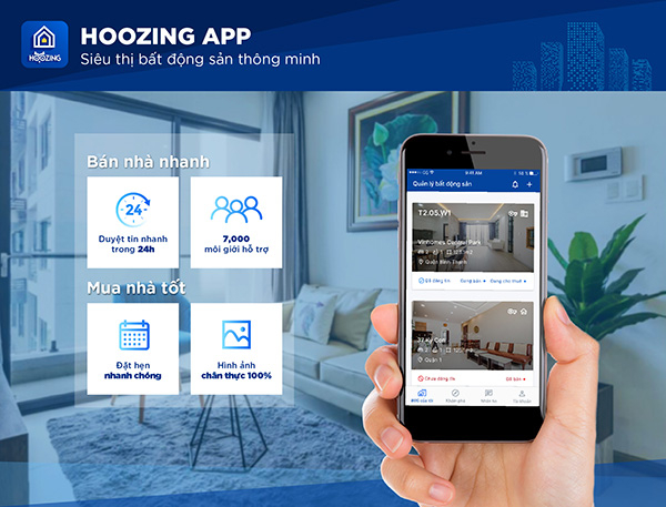 Hoozing ra mắt ứng dụng giao dịch bất động sản trên cả hai nền tảng iOS và Android