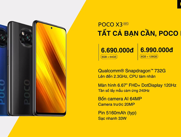 POCO X3 NFC chính thức mở bán hôm nay,  giá từ 6,69 triệu đồng