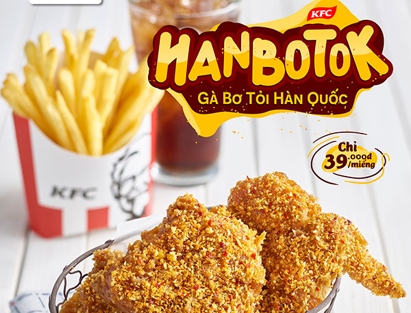Món mới tại KFC: Gà Hanbotok - Gà bơ tỏi Hàn Quốc