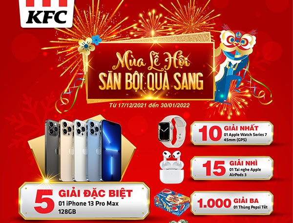 Mùa lễ hội, săn bội quà sang cùng KFC