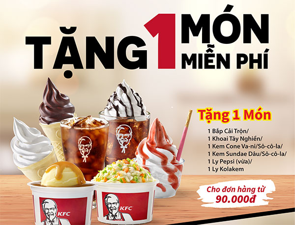 KFC tặng một món miễn phí