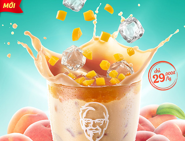 Trà sữa đào PEACHAA đến từ KFC