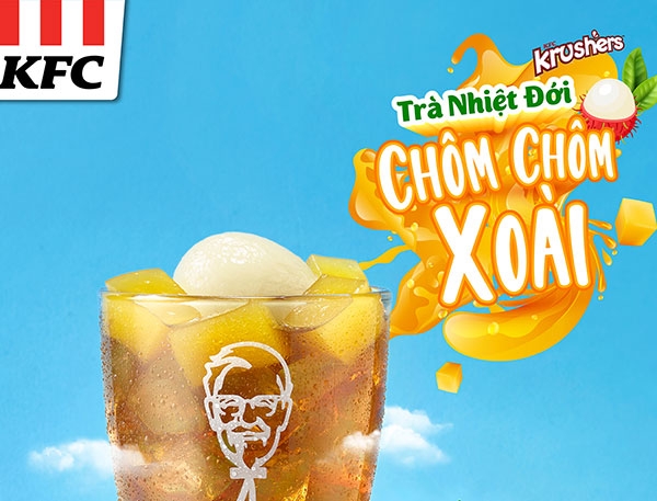 KFC giới thiệu món giải khát mới Trà Nhiệt Đới Chôm Chôm Xoài