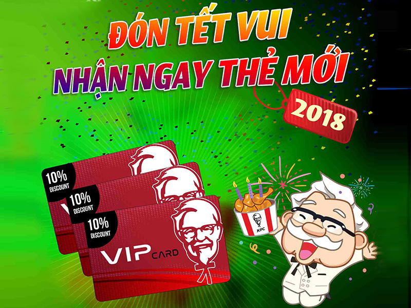 KFC: Đón Tết vui - Nhận ngay thẻ mới