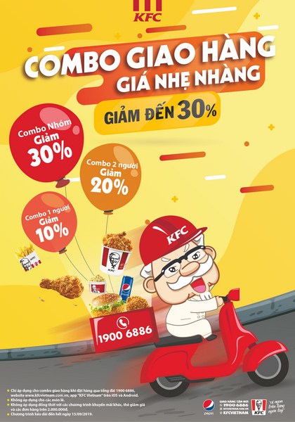 [KFC] Combo giao hàng – Giá nhẹ nhàng!