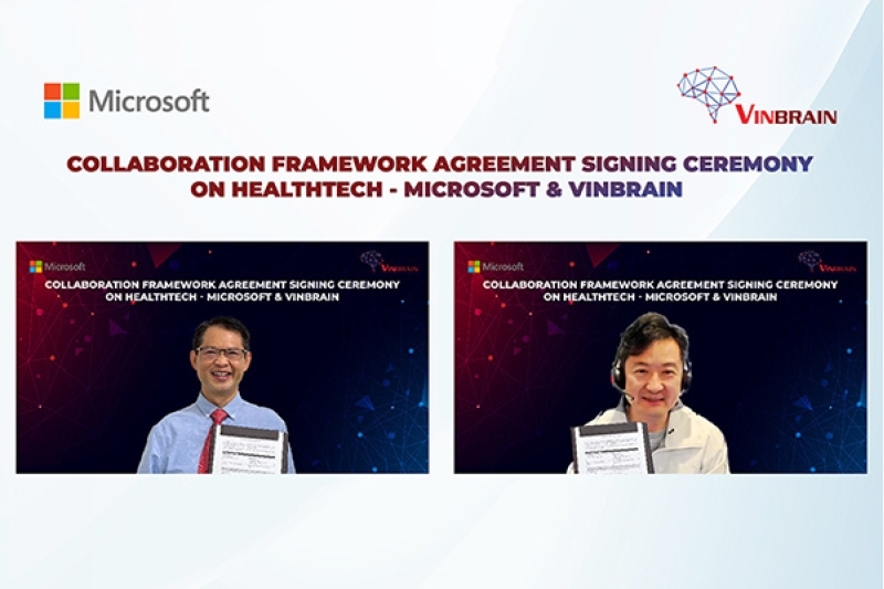 VinBrain và Microsoft hợp tác phát triển ứng dụng công nghệ AI trong y tế