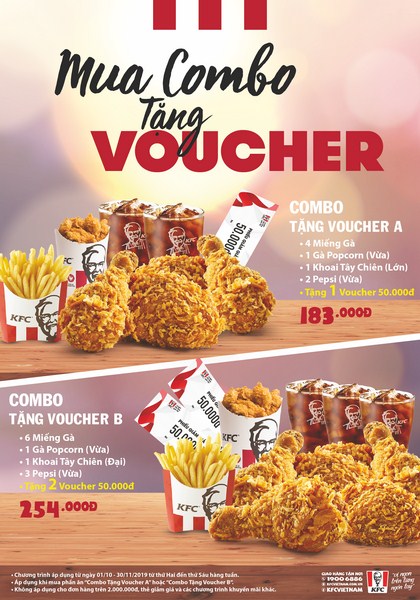 Ăn KFC – Nhận ngay voucher 50K!