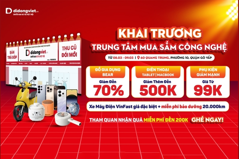 Di Động Việt phát triển mô hình trung tâm mua sắm công nghệ