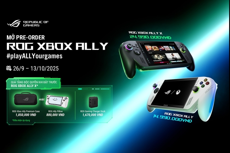 ASUS Việt Nam mở đặt trước bộ đôi máy game cầm tay ROG Xbox Ally và ROG Xbox Ally X kèm ưu đãi