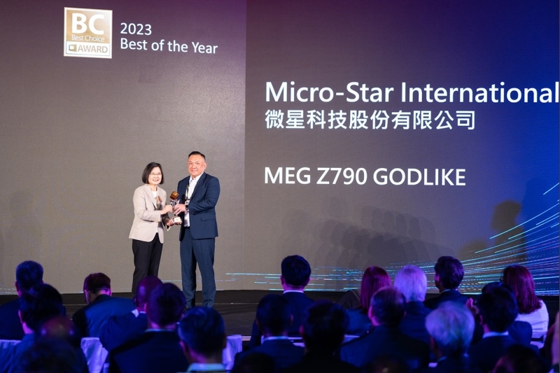 MSI MEG Z790 GOLDLIKE nhận giải thưởng 'Best of the Year' tại giải thưởng COMPUTEX 2023 Best Choice Award