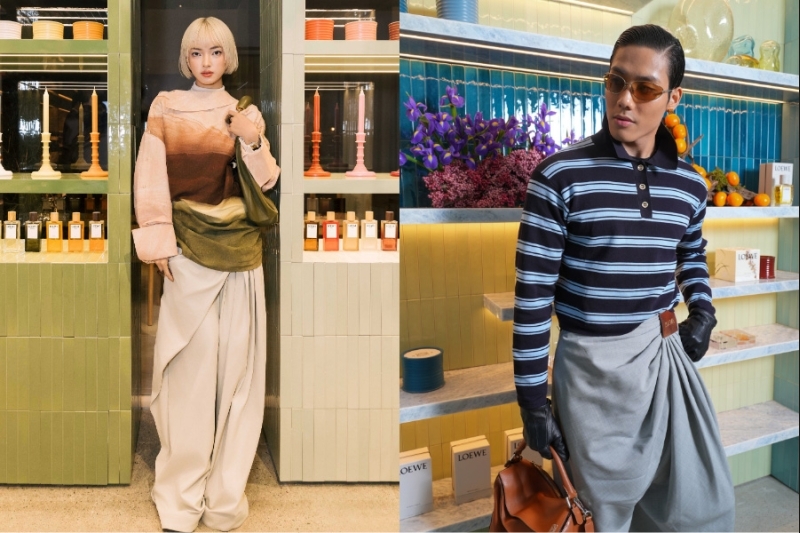 Châu Bùi và Huang Long: Hai cá tính nổi bật trong sự kiện ra mắt flagship store LOEWE Perfumes