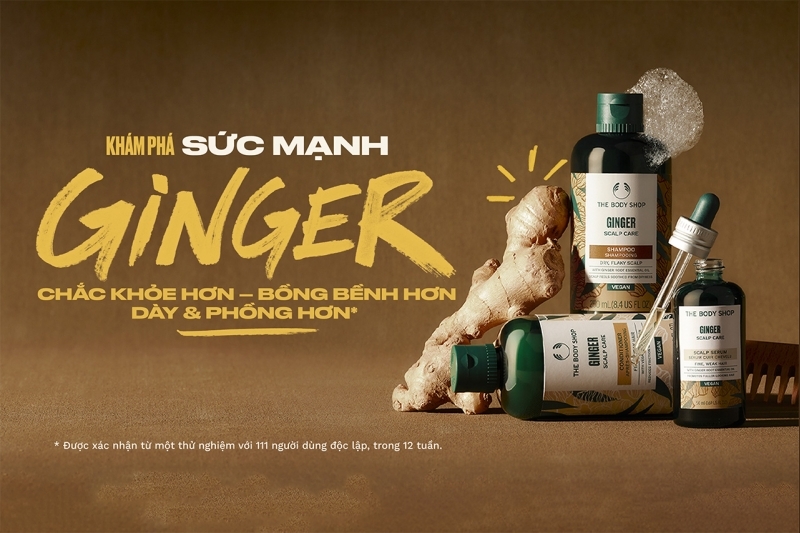 The Body Shop ra mắt dòng sản phẩm chăm sóc tóc Ginger mới với tinh chất rễ gừng Madagascar