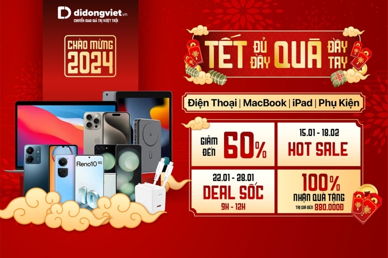 Chào Tết Giáp Thìn 2024, Di Động Việt khởi động chương trình 'Tết đủ đầy, quà đầy tay'