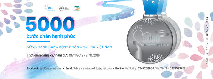 Thử thách đi bộ ảo “5000 bước chân hạnh phúc”  – Đồng hành cùng bệnh nhân ung thư Việt Nam